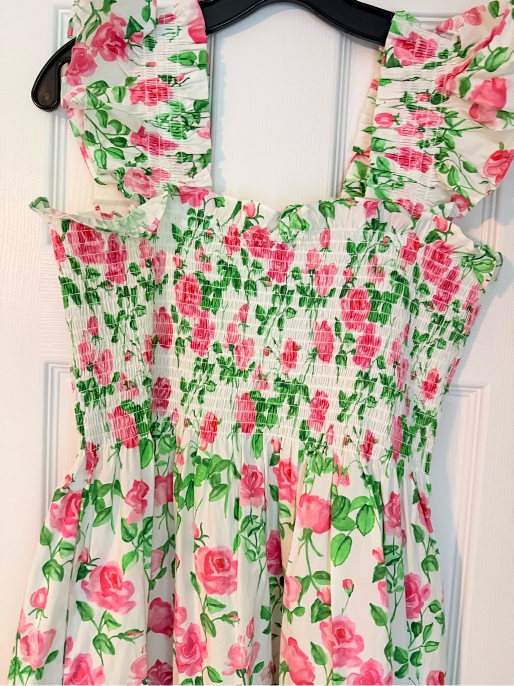 Hill House Nap Floral Dress in Pink and Green - Picture 3 of 5